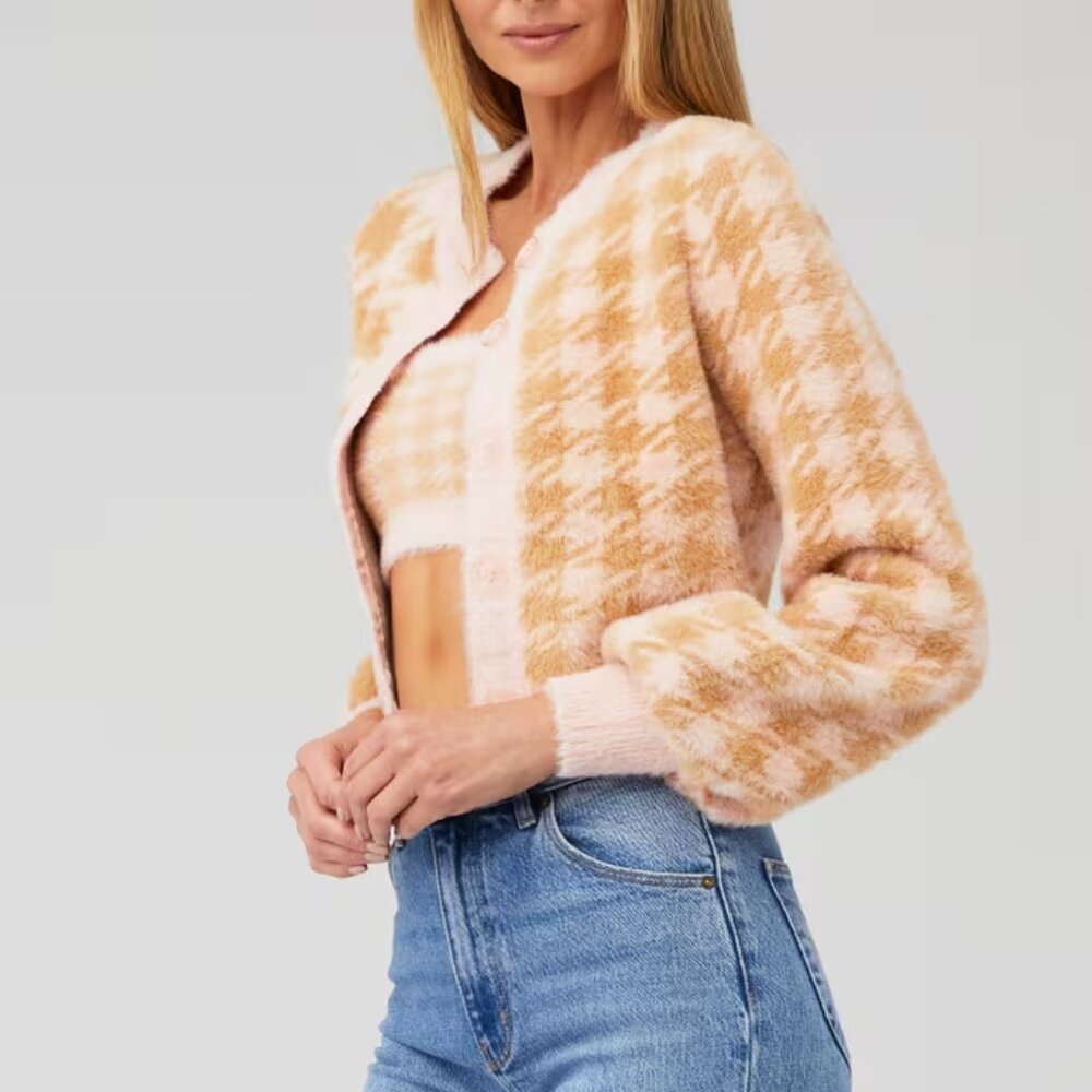 For Love & Lemons Faux Mohair Cher Cardigan like new - Picture 2 of 8